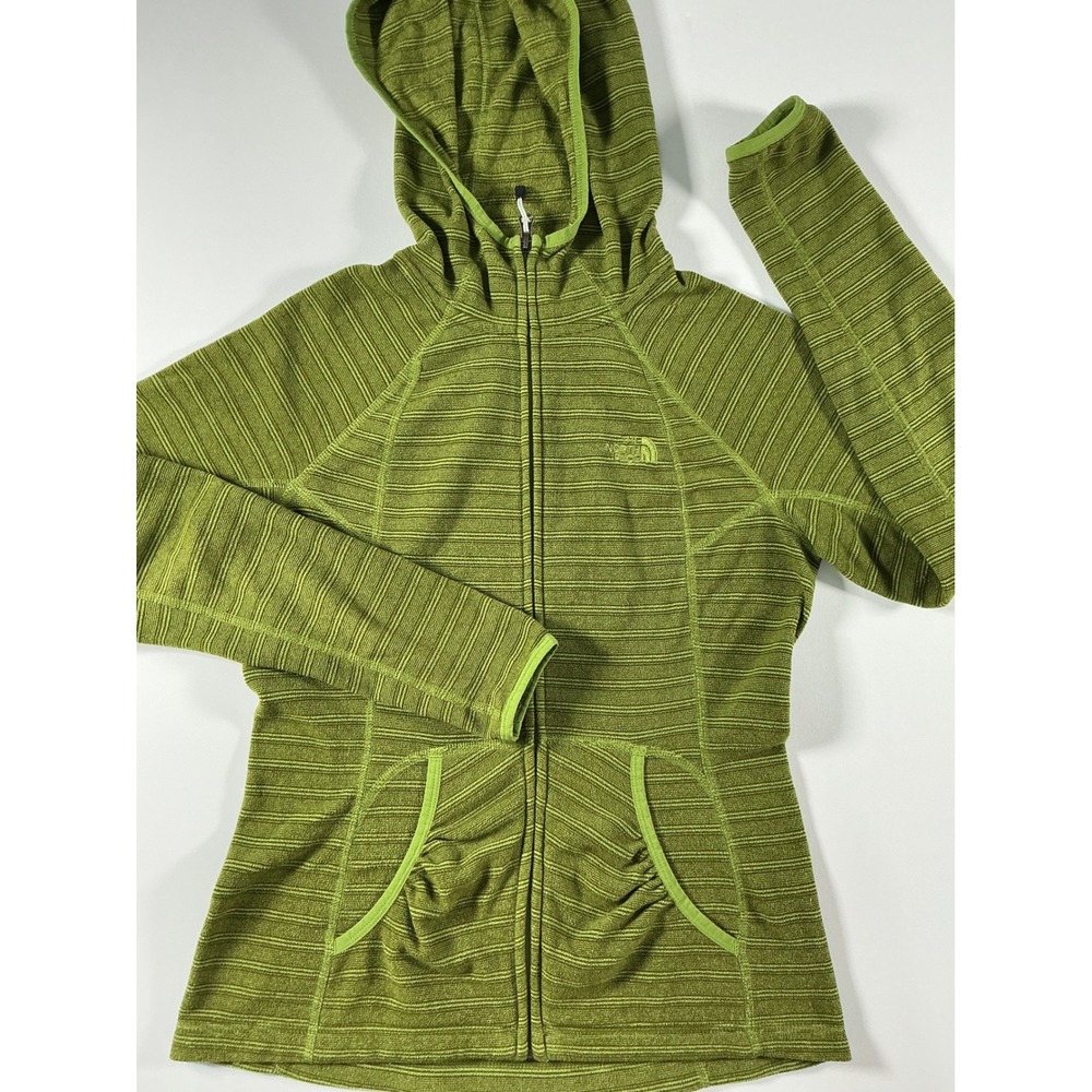 The North Face Striped Masonic Fleece Hoodie Green Size S
